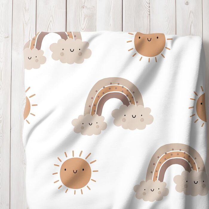 Дитяча постільна білизна бобер/фланель - Дитяча постільна білизна Little Sunrise м'яка та затишна для дівчаток та хлопчиків - 100