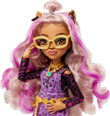 Лялька Monster High Clawdeen, модна лялька-перевертень з рожевим і світлим волоссям, аксесуар для домашніх тварин і ляльок, іграшка для дітей віком від 4 років, лялька-вовк HHK52 Clawdeen