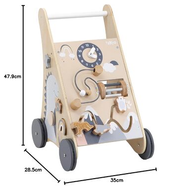 Персоналізовані дерев&39яні ходунки для малюків з іменем Безпечні ходунки для перших кроків Ходунки з гальмом та іграшкою для розвитку моторики Подарунок на перший день народження для дівчаток та хлопчиків, натуральний/білий (нейтральний).