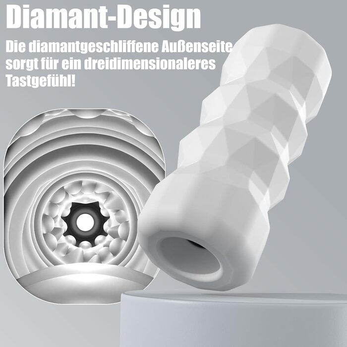 Мастурбатор DieLiYa для чоловіків, білий, з 3D-структурою та водонепроникним корпусом