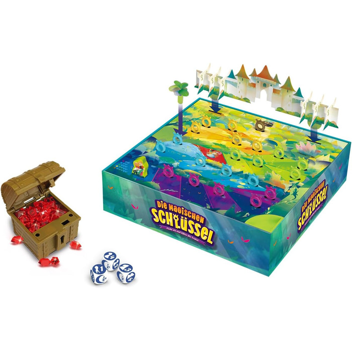 Чарівні ключі, Чарівна гра в кубики для дітей віком від 6 років, Сімейна гра для 2-4 гравців, Дитяча гра року 2024, 646323
