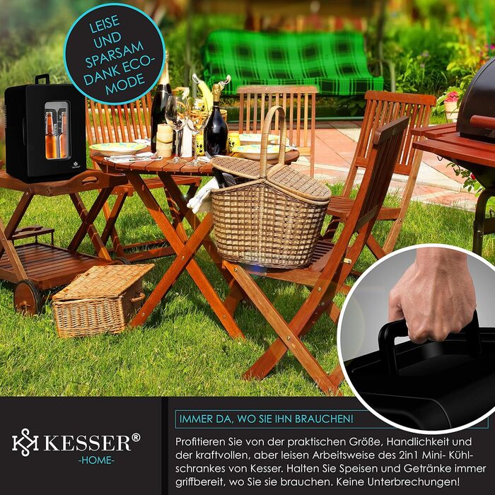 В1 Міні-холодильник 15 літрів Охолодження та нагрівання Портативний AC DC 220-240V/12V Розетка та прикурювач Нагрівальна коробка Т