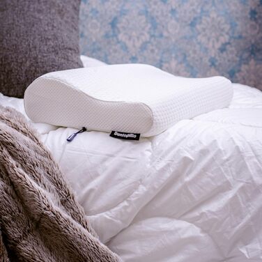 Подушка для шиї DUNLOPILLO, гіпоалергенна (подушка для підтримки шиї 50x30 см)