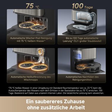 Робот-пилосос з функцією вологого прибирання Dreame L40s Pro Ultra, 19 000 Па