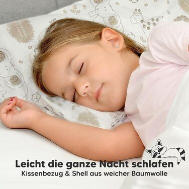 Подушка для малюків з наволочкою - М&39яка дитяча подушка для сну з органічної бавовни - Подушка для малюків, яку можна прати - Дитяча подушка для малюків (KeaSafari)