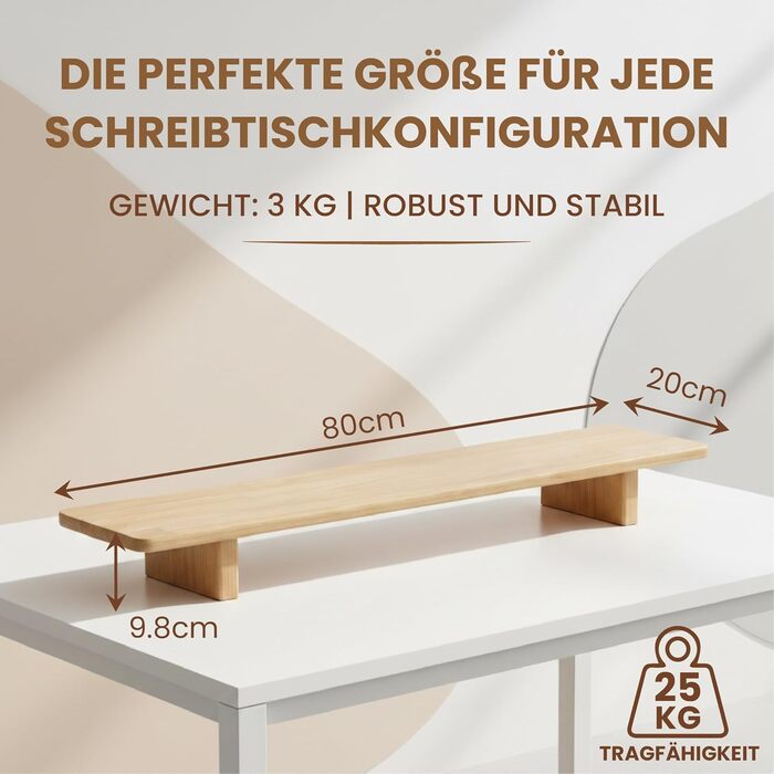 Дерев&39яна підставка для монітора, ергономічний органайзер для столу, підставка для робочого столу з натурального дерева з місцем для зберігання речей для офісу та домашнього офісу