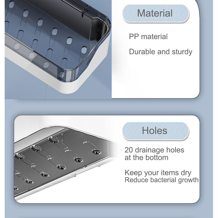Полиця для ванної кімнати DEPAOTLUX 2 шт. , полиці для ванної кімнати без свердління, клейка полиця для душу, настінні душові коши