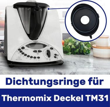 Кільця ущільнювачів для кухонного комбайна Thermomix кришка TM31 Vorwerk Ø 184/170 мм Гарантія 10 років - Monteral