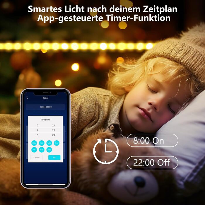 Світлодіодна стрічка PureHaven 20 м, розумна світлодіодна стрічка Bluetooth 20 м з пультом дистанційного керування APP Синхронізація музики Диммер, RGB світлодіодне світло, самоклеюча світлодіодна стрічка 10 м для прикраси кімнати Світлодіодне підсвічуван