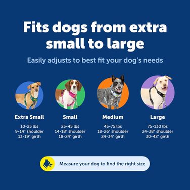 Шлейка проти смикання з мякою підкладкою для комфортних прогулянок, 5 точок регулювання, XS, для малих, середніх та великих собак, Синій/Чорний/Зелений/Рожево-Синій X-Small