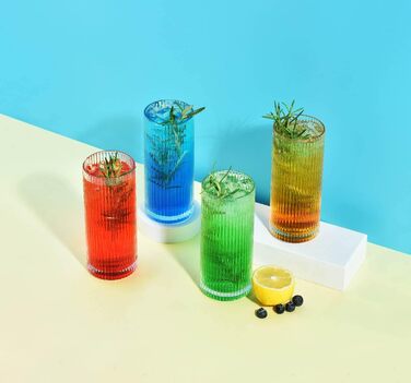 Набір коктейльних келихів ALINK з 4 шт. , келихи для пива, склянки для води, келихи для лонг-дрінку, склянки для пиття, склянки дл