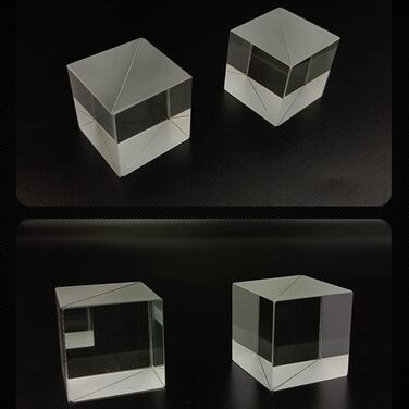 Підходить для викладання фізики та декорування, 50 50 50 мм оптичний скляний призматичний куб, 9 Optical Crystal Photography Prism