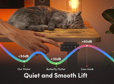 Електричний стіл FEZIBO з регульованою висотою, 152 x 60 см, комп&39ютерний стіл з пам&39яттю налаштувань та технологією запобігання зіткненням, чорний каркас/коричнева стільниця 152 60 см, коричневий