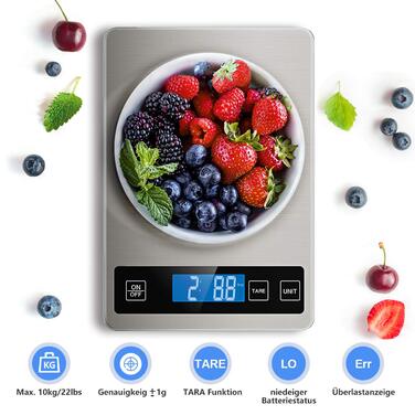 Кухонні ваги цифрові, кухонні ваги 10 кг сірі цифрові ваги Побутові ваги цифрові, електронні ваги кухонні з великою поверхнею зваж