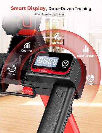 Степер для сходів YOLEO для дому, складаний степер з 3 режимами тренувань, компактний складаний кардіо-тренажер для скелелазіння з симуляцією лиж та сходами XXL, 90 попередньо зібраний Stairmaster з ручкою