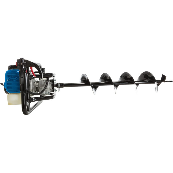 Бензиновий Бур для Землі Бур для Ям, Бур для Стовпів, Садовий Бур Довжина Бура 800 мм Зручний з Двома Ручками Потужність 1450 Вт Максимальний Діаметр Буріння 200 мм В Комплекті Бури 100, 150, 200 мм, 2000