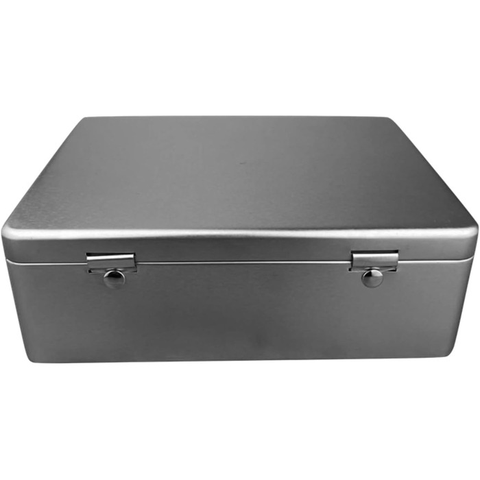 Чайний пакетик на 6 секцій - Плоска коробка для чайних пакетиків з кришкою відкидною - Порожня з 6 відділеннями - Зберігання чаю, чайна ємність, коробка для чайних пакетиків - Розміри (Д x Ш x В) 20,3 x 15,7 x 6,8 см