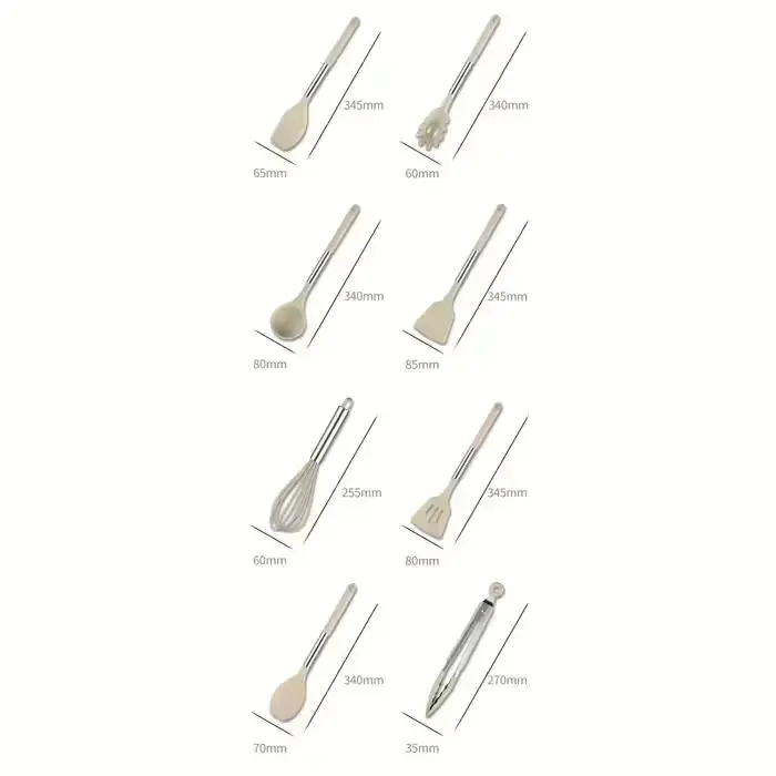 Набір кухонного приладдя, 13 предметів, бежевий