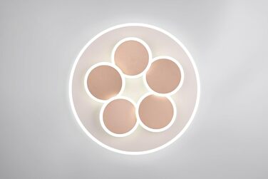 Стельовий LED-світильник Trio Mandala 653210676, метал, теплий сірий/кавовий, 35 Вт, з пультом, димером, регулюванням кольору світла, таймером та нічним режимом