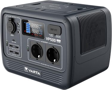 Портативна електростанція, генератор LiFePO4 537 Втгод, 700 Вт (пікова потужність 1400 Вт), акумулятор, аварійне живлення для кемпінгу, відпочинку та відключень електроенергії., 500