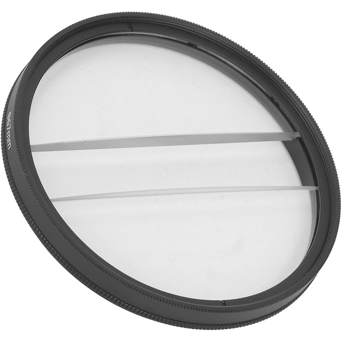 Фільтр телескопа Half Moon, фільтр спеціальних ефектів камери, подвійний Half Moon Glass розділений діоптрійний фільтр для дзеркальних фотокамер (82 мм)
