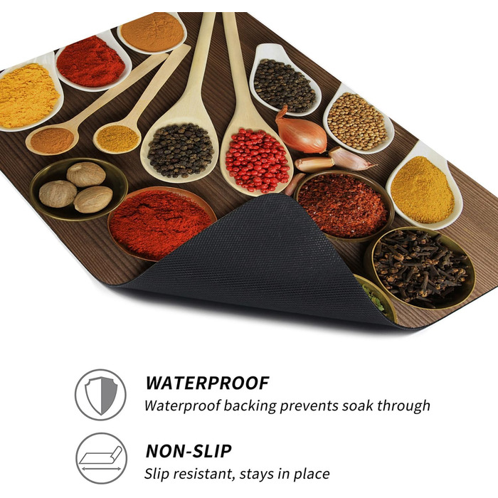 Протиковзкий килимок KINGGOO з діатомової землі для кухні, швидковисихаючий та абсорбуючий, миється, протиковзкий килим для зони кухонної раковини 60x180 см, діатомова земля