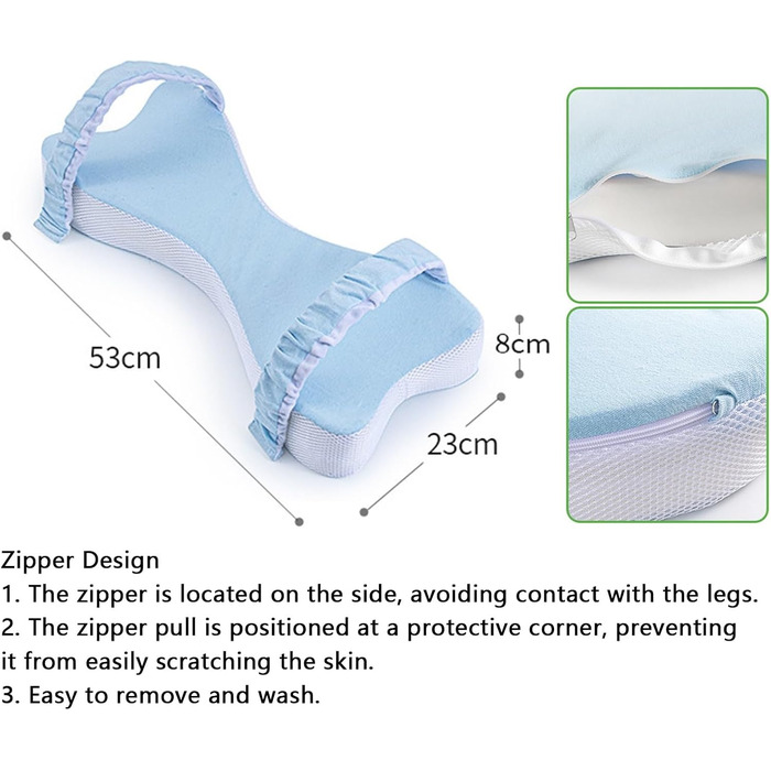 Подушка для сну на боці, подушка для колін, подушка для колін, подушка для ніг, подушка для сну для тих, хто спить на боці, ортопедична подушка для сну (сіра)