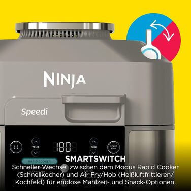 Мультикукер та аерофритюрниця Ninja Speedi 12-в-1, 5,7 л, Stone Gold