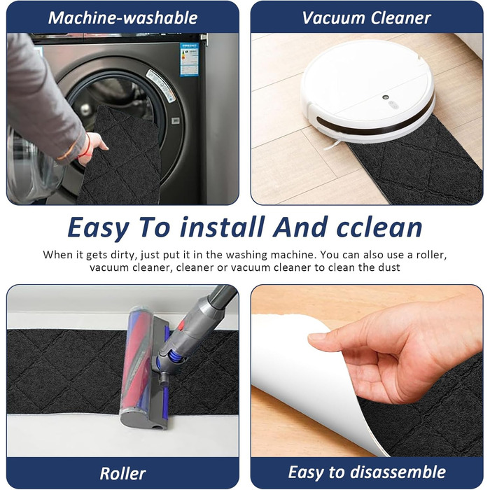 Килимки для сходів 55x19 см, самоклеючі протиковзкі килимки для сходів для використання в приміщенні, багаторазові, можна різати для дерев&39яних сходів, ідеально підходять для дітей, людей похилого віку, домашніх тварин (чорні з ромбоподібним візерунком)