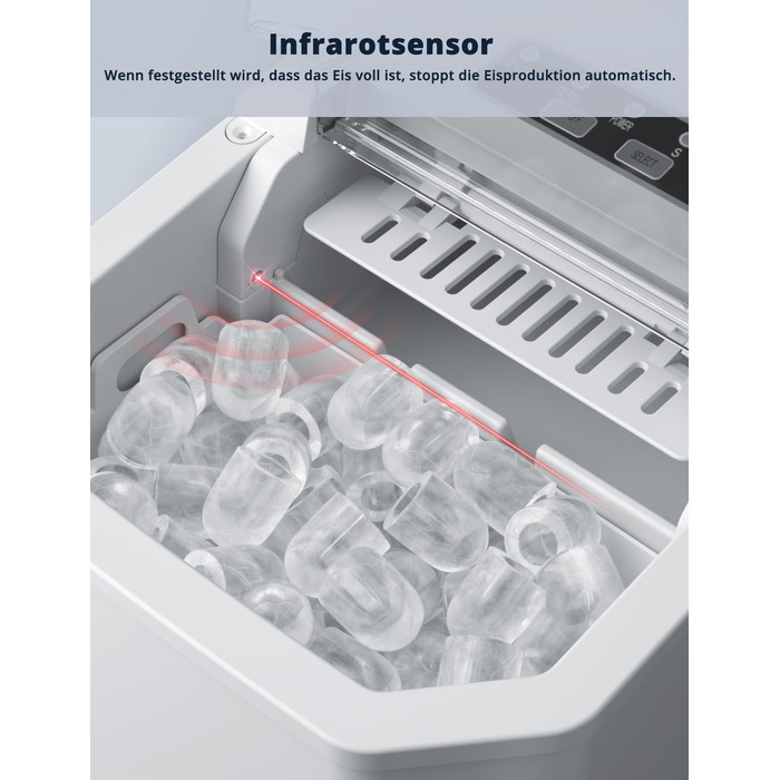 Машина для виробництва кубиків льоду, 12 кг/24 години Льодогенератор Професійний льодогенератор 1,5 л Льодогенератор 6-13 хв Час виробництва Льодогенератор, Машина для приготування кубиків льоду (БАГАТОРАЗОВА)