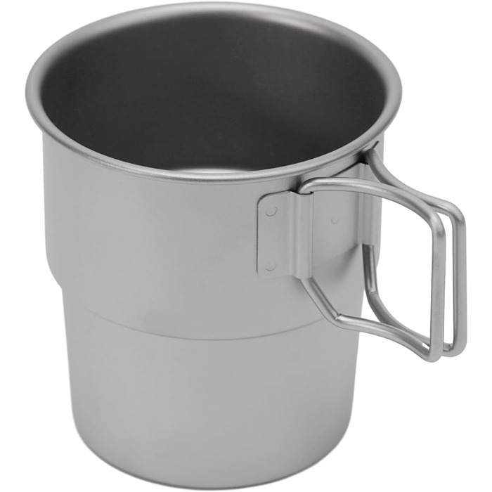 Кавова кружка, 300 мл, штабельована, для активного відпочинку, походів, з кришкою, герметична, для подорожей та кемпінгу, компактний рюкзачний посуд, піскоструминна обробка для пиття