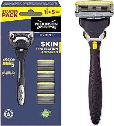 Удосконалена бритва Wilkinson Sword Hydro 5 Skin Protection з 4 змінними лезами ука (1 упаковка) Одинарна