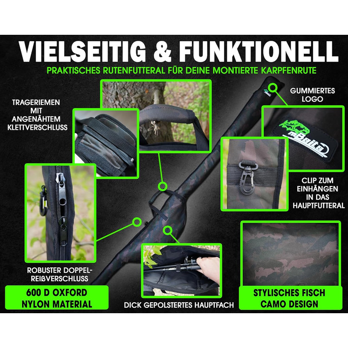 Чохол для вудки Angel-Berger Magic Baits, сумка для вудки з одним вудилищем, чохол для коропа, куртка з одним рукавом для вудки, сумка для вудки