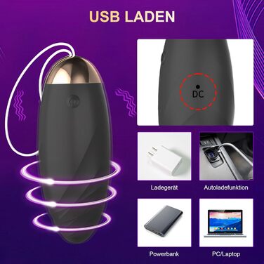 Вібруючі любовні кульки Qoosea, з пультом управління, 10 режимів, водостійкі, USB-зарядка, силікон