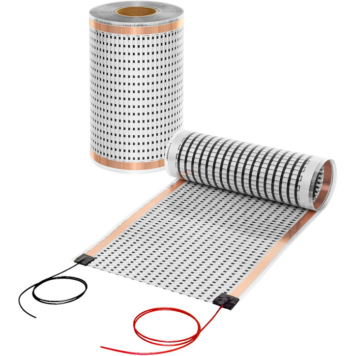 М Mi-Heat Карбонова нагрівальна плівка 12V AC/DC шириною 40 см 130 Вт/м - Підігрів підлоги для караванів, контроль температури акумуляторів, обігрів тераріумів, інкубаторів, теплиць 2,5 метра, 2,5