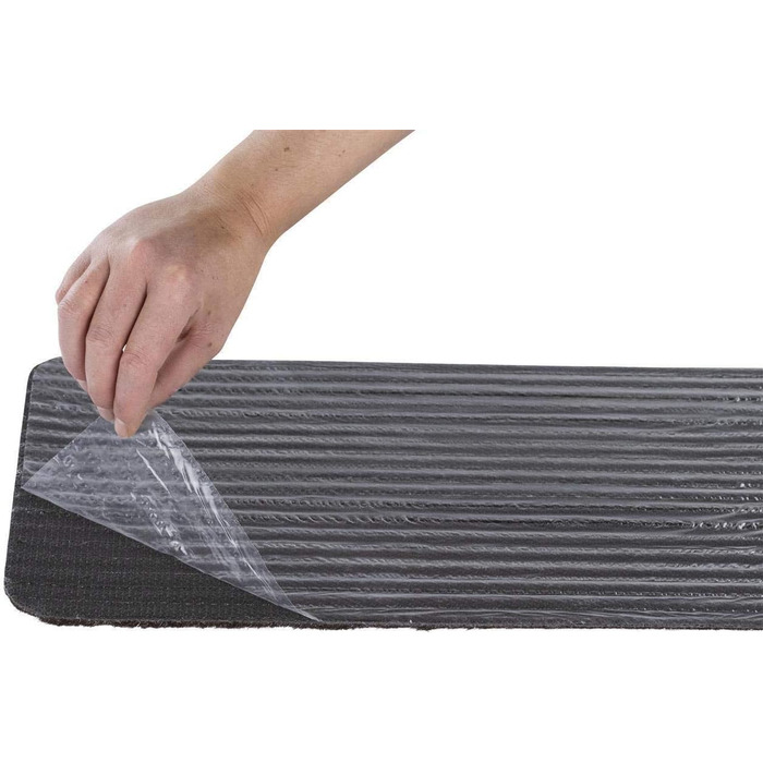 Килимок для сходів Kettelservice-Metzker Килим для сходів Tulus Прямокутна подушка самоклеюча 60x25см сіра 14 шт.