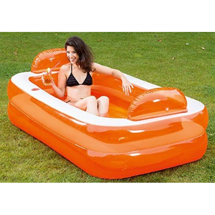 Басейн для відпочинку та насолоди Happy People, помаранчевий, 195x122x50 см