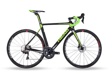 Унісекс-велосипед Head I-Speed Race для дорослих, матовий чорний/зелений 52