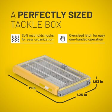 Коробка для риболовних снастей PLANO EDGE 3600, прозора/жовта, аксесуар для зберігання рибальських снастей, водонепроникний та стійкий до іржі контейнер для гачків, коробка для риболовних снастей 3600