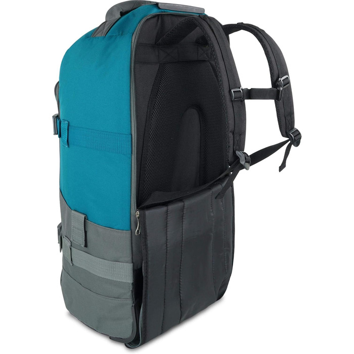 Дорожня сумка-візок normani з функцією рюкзака 90 літрів - рюкзак з фронтальним завантаженням, практичний дорожній візок та рюкзак в одному положенні з 7 відділеннями, колір сірий/бензиновий, 90 літрів