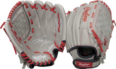 Бейсбольна рукавичка Rawlings Sure Catch Mike Trout Signature для дітей, 28 см, сітчастий дизайн, для метання правою рукою