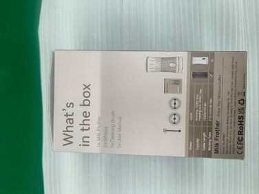 Електричний спінювач молока, HAPPHOOH 4-в-1, швидкий спінювач гарячого та холодного молока, з 2 віночками, контейнер для молока з