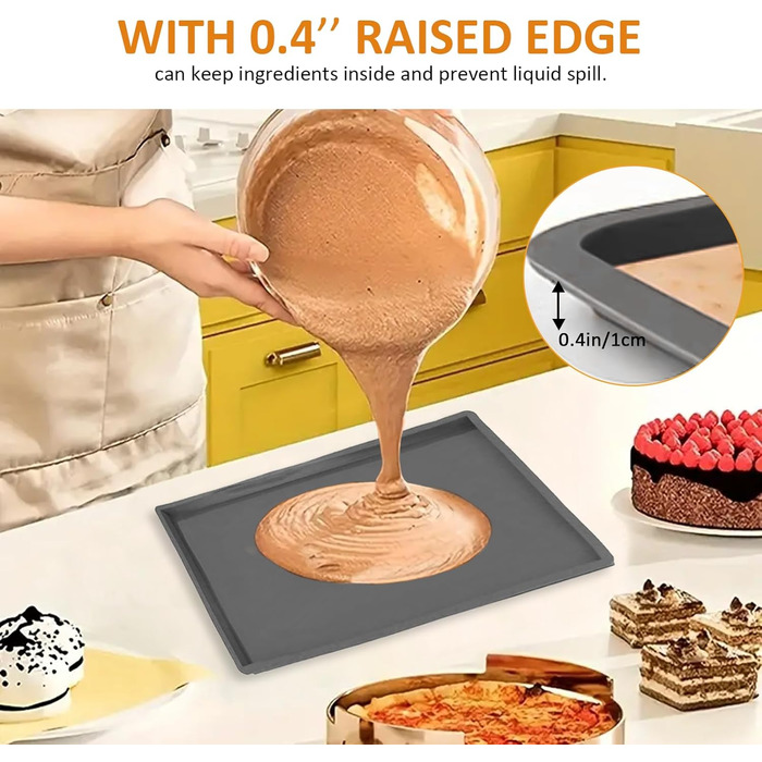 Силіконові дегідраторні листи, 4 шт. и Непригарний дегідратор для дегідратора з силіконовим скребком, щітками, затискачами, сумісний з килимком для випічки з фруктової шкіри Cosori CP267-FD для сушарки для фруктів, без BPA
