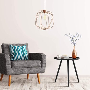 Металевий журнальний столик, 46 x 50 см, сучасний круглий диван-столик для вітальні, чорний, практична тумбочка для спальні