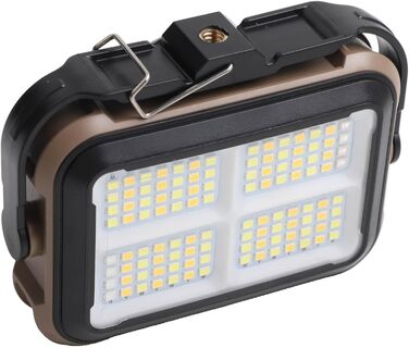 Світлодіодний сонячний кемпінговий ліхтар із зарядкою USB-C, 3600 мАг, акумуляторний робочий ліхтар, регульований 4-ступінчастий кольоровий COB-прожектор, алюміній IPX4 (4K)