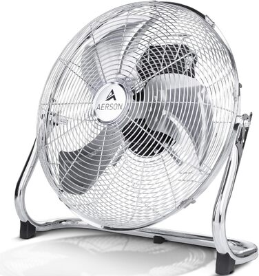 Підлоговий вентилятор TRESKO AERSON 40 см вітряк з 3 рівнями потужності вентилятор на п'єдесталі висока швидкість потоку повітря м