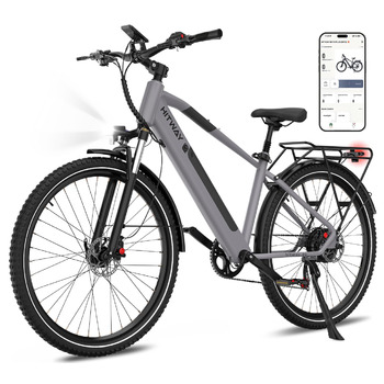 Електричні велосипеди 27,5/29 дюймів, Знімний акумулятор 36 В 12,8 Аг, Двигун 250 Вт до 25 км/год, Запас ходу 50-80 км, Міський електровелосипед Pedelec MTB для дорослих, Сірий BK7S PLUS - 29 дюймів - 7 швидкостей