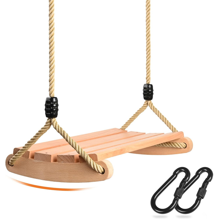 Дерев'яні гойдалки сидіння, гойдалки дерев'яні для дорослих і дітей гойдалки садові з регульованою мотузкою криті і відкриті гойда