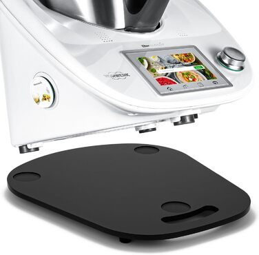Для розсувної дошки Thermomix TM6 TM5 акрил, розсувна дошка EPULLWUP з ручкою без зусиль переміщення для кухонного комбайна Thermomix Vorwerk TM5 TM6 Аксесуари Pad Board, глянцевий чорний