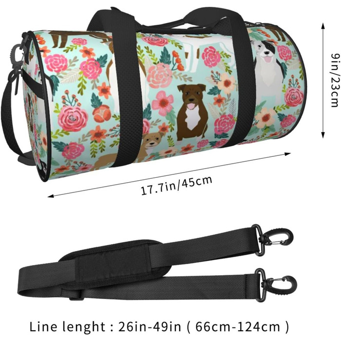 Спортивна сумка, дорожня сумка, з принтом тварин, сумка на нічліг, чорна, універсальний розмір, сумка для подорожей